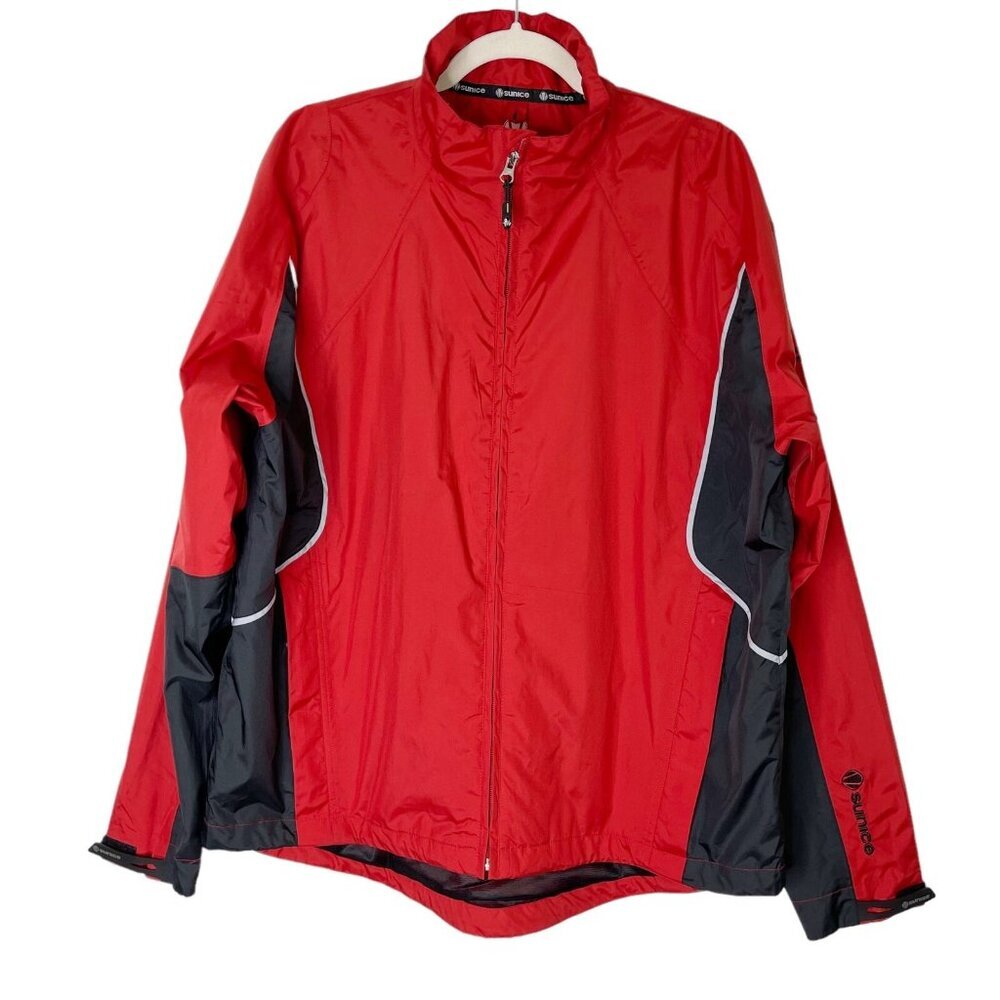 Sunice‎ Golf Windbreaker Rain Jacket Men’s Size Large Red